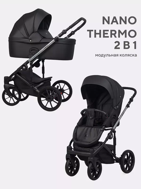 Коляска 2 в 1 Riko Nano Thermo 01 Black